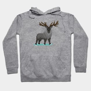 PIxel Art Reindeer Clear Hoodie